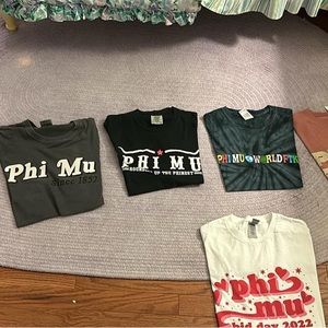 Phi Mu Various assorted T-shirts in small and medium sizes